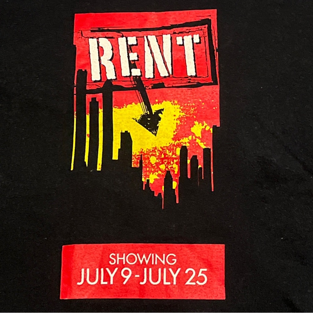 Vintage Cedar Rapids Theater Shirt Size XL “Rent”